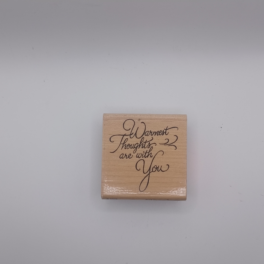 VINTAGE 2002 Stampendous Warmest Thoughts Are With You Rubber Stamp